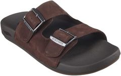 Skechers Men's Arch Fit Pro - Melbourne Slide Sandal, Brown, US 11