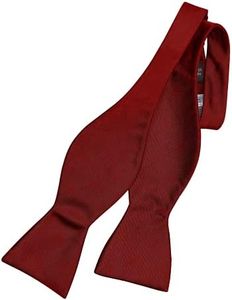 LUTHER PIKE SEATTLE Self Tie Bow Ties For Men Tuxedo Bow Tie (Burgundy)