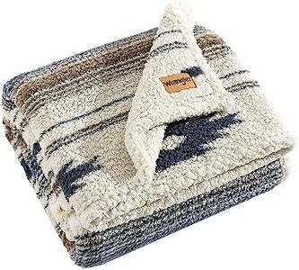 Wrangler- Throw Blanket, Ultra Soft Plush Home Decor, All Season Reversible Sherpa Bedding (Coyote Sands Brown, 50 x 60)