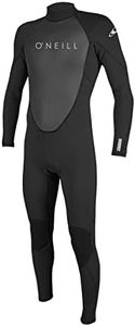 O'Neill Men's Reactor-2 3/2mm Back Zip Full Wetsuit, Black/Black, XL