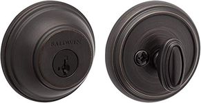 Baldwin 380 RDB 11P SMT CP RCAL Single Cylinder Round Deadbolt Featuring SmartKey, Venetian Bronze