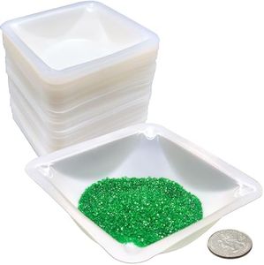 Weigh Boats Medium - 125 Pack 100ml Plastic Disposable Trays for Scale, Square Weighing Dishes for Powder Weight, Epoxy, Food Sample Tray - Pour Boat, Anti-Static Polystyrene Lab Dish, Container Pans