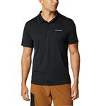 Columbia Men's Zero Rules Polo Shirt Technical Polo Shirt, Black, Size M