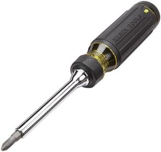 Klein Tools 32305 Multi-bit Ratcheting Screwdriver, 15-in-1 Tool with Phillips, Slotted, Square, Torx and Combo Bits and 1/4-Inch Nut Driver