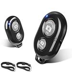 2 Pack Wireless Camera Remote Control - Wireless Remote for iPhone & Android Phones iPad iPod Tablet, Clicker for Photos & Videos