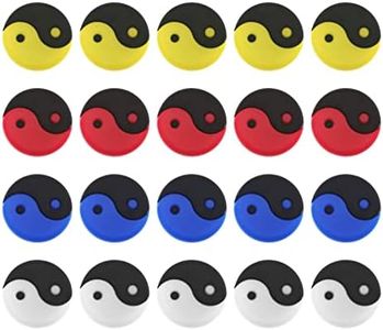 EMSea 20PCS Tennis Racket Shock Absorbers Traditional Chinese Tai Chi Yin Yang Pattern Silicone Vibration Dampeners for Tennis Player Sports Enthusiast