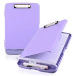 oddpod™ Moto Heavy Duty Clipboard with Side Opening/Clip Pad with Low Profile Clip for Dual Storage of A4 Papers and Pen Holder (Mauve)