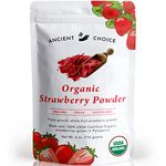 Ancient Choice - Strawberry Powder (4 ounce | 114 grams) | Freeze Dried | Non-GMO | Baking | Strawberry Milk | Red Natural Food Coloring | Vegan | Vegetarian | Smoothie | Fiber