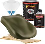 Custom Shop - Olive Drab Green - Hot Rod Flatz Flat Matte Satin Urethane Auto Paint - Complete Quart Paint Kit - Professional Low Sheen Automotive, Car Truck Coating, 4:1 Mix Ratio