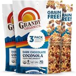 Grandy Organics Dark Chocolate Coconola Granola, Certified Organic Gluten Free Granola, Grain Free Granola, Chocolate Flavored Coconola, Kosher Certified, Paleo Friendly, 9oz Each, Pack of 3