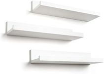 Americanflat 14" White Floating Shelves for Wall Set of 3 - Engineered Wood Shelves for Wall Storage - Floating Shelves for Bedroom, Bathroom, Kitchen, Office, and Living Room Picture Ledge Shelf