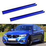 2PCS Grille Insert Trims Stripe, Kikuo Blue Front Grille Trim Stripes Cover Compatible Guard Insert with_B-m_w-1 2 3 4 Series, F20 F21 F40 F22 F23 F24 F44 F30 F31 F34 F35 F32 F33 F36 G29