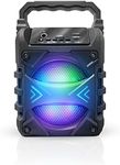 Top Tech Jet-4 Bluetooth Speaker, 400W, 4" Woofer, Rich Bass, 6hr Playtime, Disco Lights, Karaoke Mode, TWS, 100ft Range, USB, TF, Mic Input, Portable Speaker (Black)
