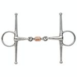 Shires Equestrian - Full Cheek Snaffle With Copper Peanut - S/steel - Size: 51/2