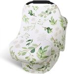 Nursing Cover Breastfeeding Scarf, Car Seat Covers for Babies Infant Carseat Canopy, Stretchy Soft Breathable Multi-Use Cover Ups for Stroller High Chair Shopping Cart, Baby Essentials for Summer