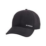 MISSION Vented Cooling Performance Hat - Unisex Baseball Caps - Sun Protection Hats, Black, One size