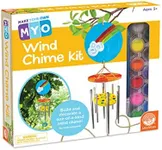 MindWare Make Your Own Wind Chime Craft Kit – Makes 1 Wind Chime, Incldues 13 Paint Colors, 3 Brushes and Instructions