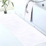 Walensee Large Bathroom Rug (24 x 60, White) Extra Soft and Absorbent Shaggy Bathroom Mat Machine Washable Microfiber Bath Mat for Bathroom, Non Slip Bath Mat, Luxury Bathroom Floor Mats Rubber Back