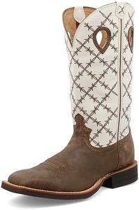 Twisted X Men's 14" Ruff Stock Western Boots, Bomber & White, 9.5