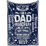Great Grandpa Gifts, Blanket for Great Grandpa on Birthday/Christmas - 50'' x 65'' Unique Dragon Pattern Design Flannel Plush Blanket - Gifts for Great Grandparents