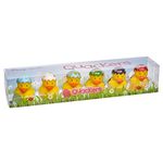 Quackers Easter Rubber Bath Ducks Set of 6 - Adorable Holiday-Themed Ducks in Clear Plastic Display Box Fun Bath Toy for Toddlers