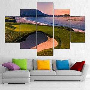 TUMOVO 5 Piece Golf Pictures, Artwork-11, 60''W x 40''H