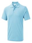 Plain Polo Shirt Olympic Workwear Casual Uniform Party Wear Multi-Colours Unisex Adults Gift Polo Top (Sky, 5XL, 4X_l)