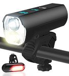 Bike Lights, 2023 Remote High and Low Beam Bicycle Lights Front and Back USB-C Rechargeable Headlight Super Bright