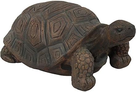 Sunnydaze Tanya The Tortoise 20-Inch Long Indoor/Outdoor Poly-Concrete Garden Statue - Hollow Interior