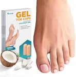 Homergy Original Soft Gel Toe Cap - 2 Pinky Toe Protectors for Women & Men, Cushioning Toe Sleeves to Provide Relief from Missing/Ingrown Toenails, Corns, Calluses, Blisters, Hammer Toes