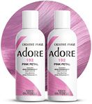 Adore Semi Permanent Hair Color - Vegan and Cruelty-Free Pink Hair Dye - 4 Fl Oz - 192 Pink Petal (Pack of 2)