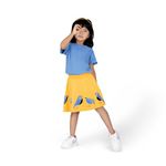 YouGotPlanB Girl's Above Knee Songbird Skater Skirt & Top Set | Soft & Breathable Fabric | No-Mark Elastic | Casual Wear | 8 Years to 10 Years Yellow