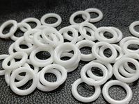 SHUTTLE | O-Ring for Roman Blinds Curtain Rings Roman Ring Plastic (White, 50)