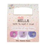 Miss Nella PURPLE UNICORN- Peel Off, Odour Free, Water Base & Safe for kids nail polish pack OF 3- Sweet Lavender (glitter), Butterfly Wings (glitter) & Little Poppet