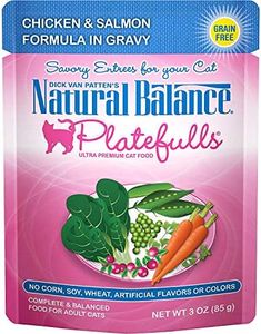 Natural Balance Original Ultra Platefulls Adult Grain-Free Wet Cat Food, Chicken & Salmon Recipe, 3 Ounce Pouch (Pack of 24)