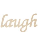 Darice 9110-19 Wood Script Word, Laugh