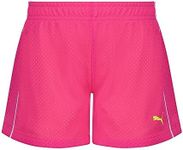 PUMA Big Girls' Active Double Mesh Short, Pink Glo, 8-10 (Medium)