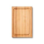 John Boos BBQ Series Rectangular Wooden Maple Cutting Board 18”x12” – 1.5” Thick, 8.5-lb Reversible Butcher Block with Juice Groove, Edge-Grain & Finger Grips– Made in the USA