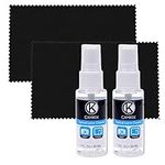 Camkix Lens and Screen Cleaning Kit - 2x cleaning spray, 2x microfiber cloth - Perfect to clean the lens of your DSLR or camera - Also great for your smartphone, tablet, notebook, etc.