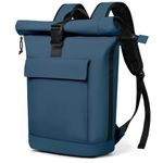 Lekeinchi Rolltop Backpack for Men and Women, Elegant Laptop bag, Waterproof with 17 Inch Laptop Compartment, Large Travel Backpack, Daypack, School, Travel, University (Blue)