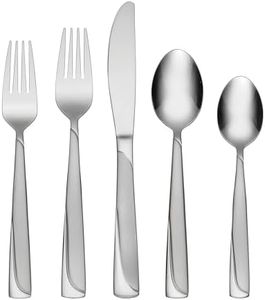 Oneida Madeline 51 Piece Everyday Flatware Caddy, Service for 8, 18/0 Stainless Steel, Silverware Set