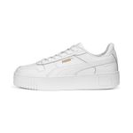 Puma Women Carina Street Sneakers, Puma White-Puma White-Puma Gold, 5 UK