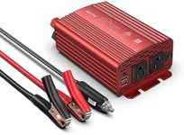 BESTEK 300Watt Pure Sine Wave Power Inverter DC 12V to AC 110V Car Plug Inverter Adapter Power Converter with 4.8A Dual USB Charging Ports and 2 AC Outlets Car Charger