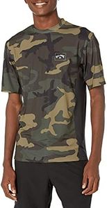 Billabong Men's Standard Loose Fit Short Sleeve Rashgaurd, Camo Arch Mesh, Medium
