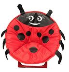 just4baby Kids Children Foldable Bedroom Play Room Moon Chair Moonchair Red Ladybird Design