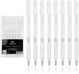 Mr. Pen- White Pens, 8 Pack, White Gel Pens for Artists, White Gel Pen, White Ink Pen, White Pens for Black Paper, White Drawing Pens, White Art Pen, White Pen for Artists, White Pen for Drawing