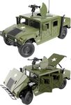 Magicwand® 1:18 Scale Die-Cast【Hummmer Battlefield】 with Openable Doors Working Headlights & Tail Lights【Pack of 1】