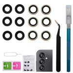 LNONLS 2 Pack A14 5G Back Rear Camera Glass Lens Replacement for Samsung Galaxy A146U A14 4G with Adhesive Preinstalled and Repair Toolkit