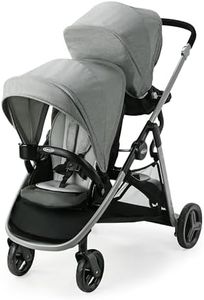 Graco Ready2Grow LX 2.0 Double Stroller Features Bench Seat and Standing Platform Options, Clark