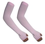 PinKit UV Protection Cooling Arm Sleeves for Men & Women. Perfect for Cycling, Driving, Running, Basketball, Football & Outdoor Activities - 1 Pair (Pink)